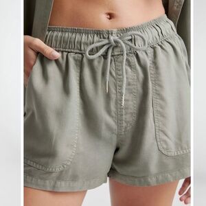 Quince Vintage Wash Tencel Utility Shorts